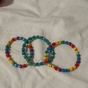 Colorful Beaded Bracelets Set